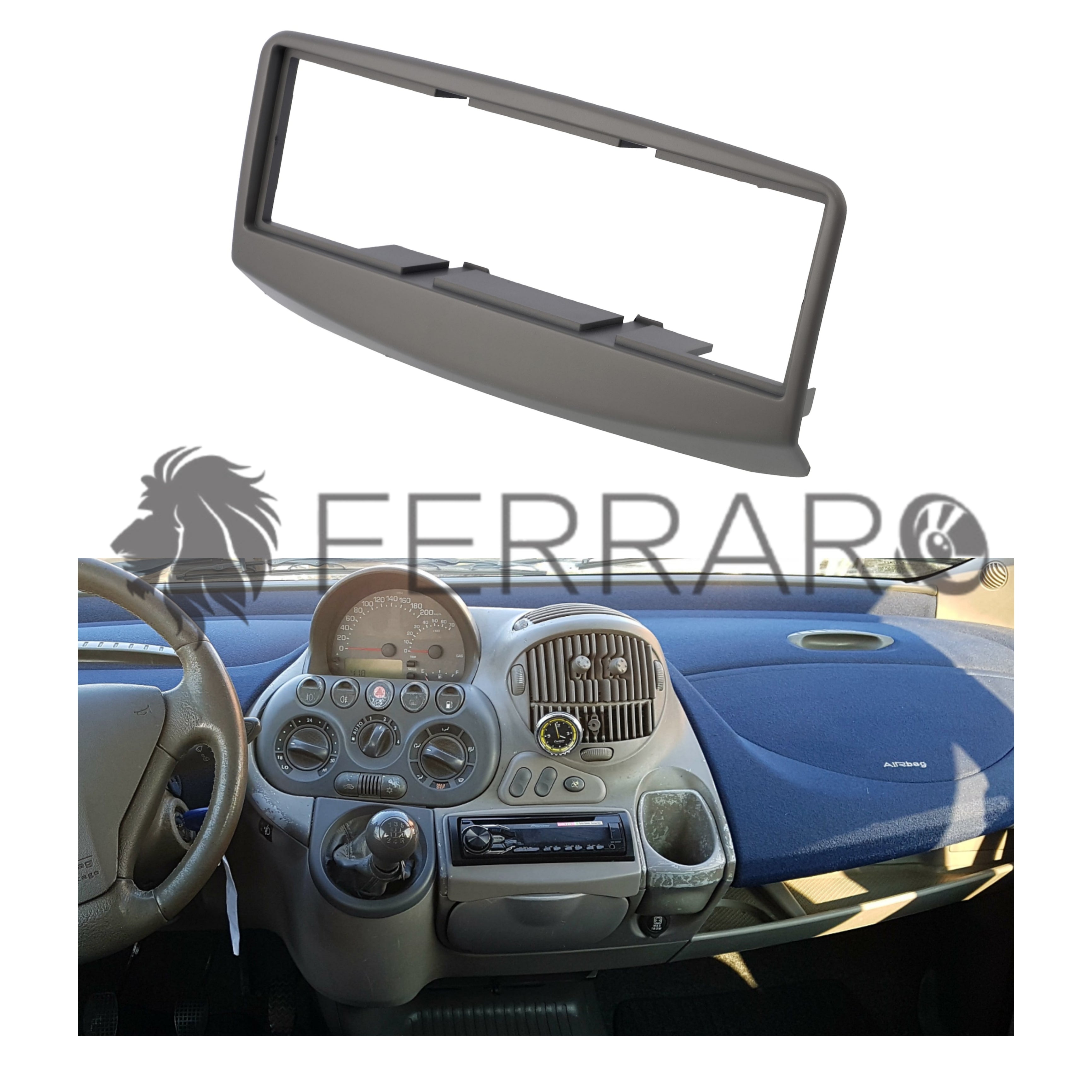 Radio cover, 1DIN, Fiat Multipla from 2005