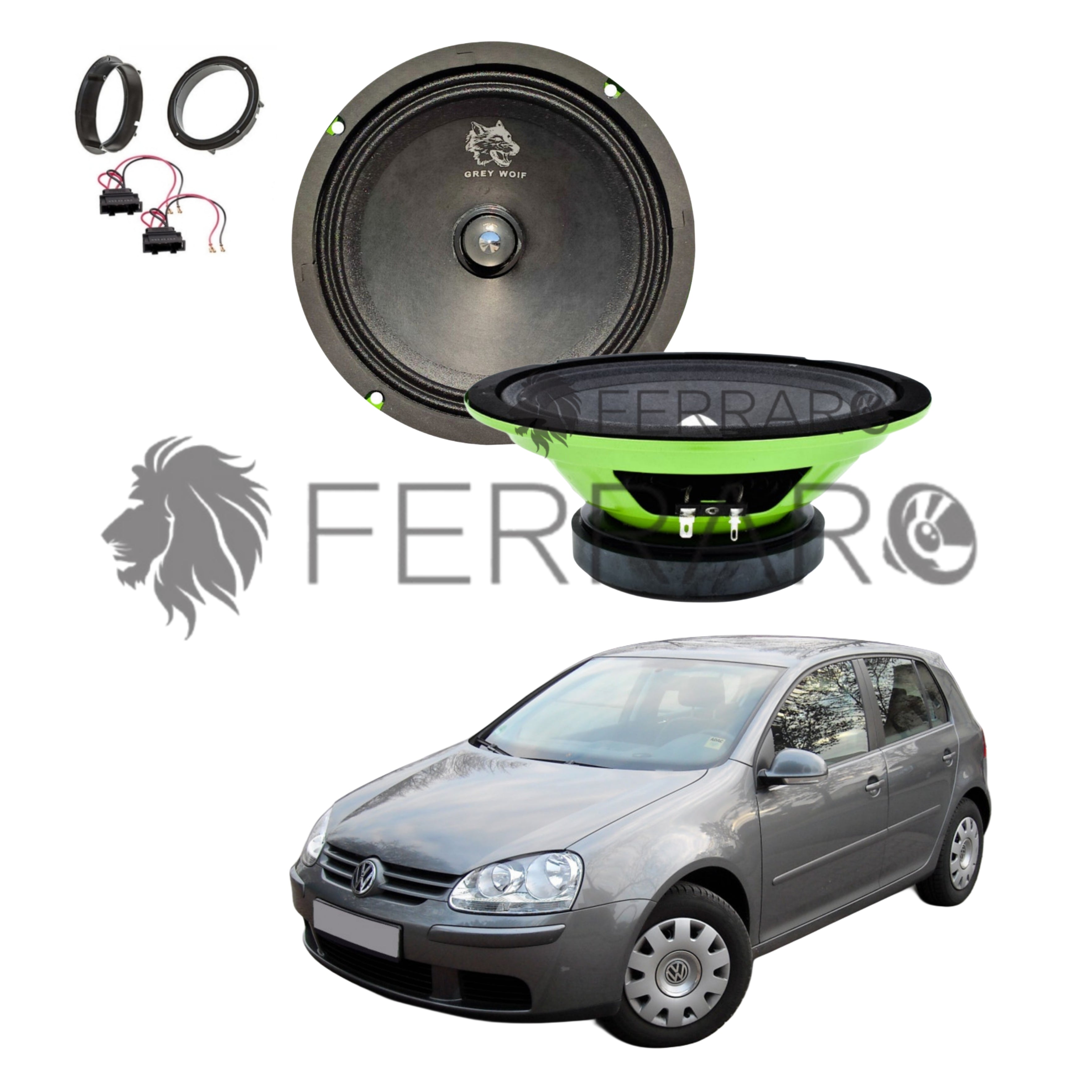 FerraroStore Kit 2 Altoparlanti | PV165.3 | Ant o Post | VW Golf 5ª Serie dal 2003>