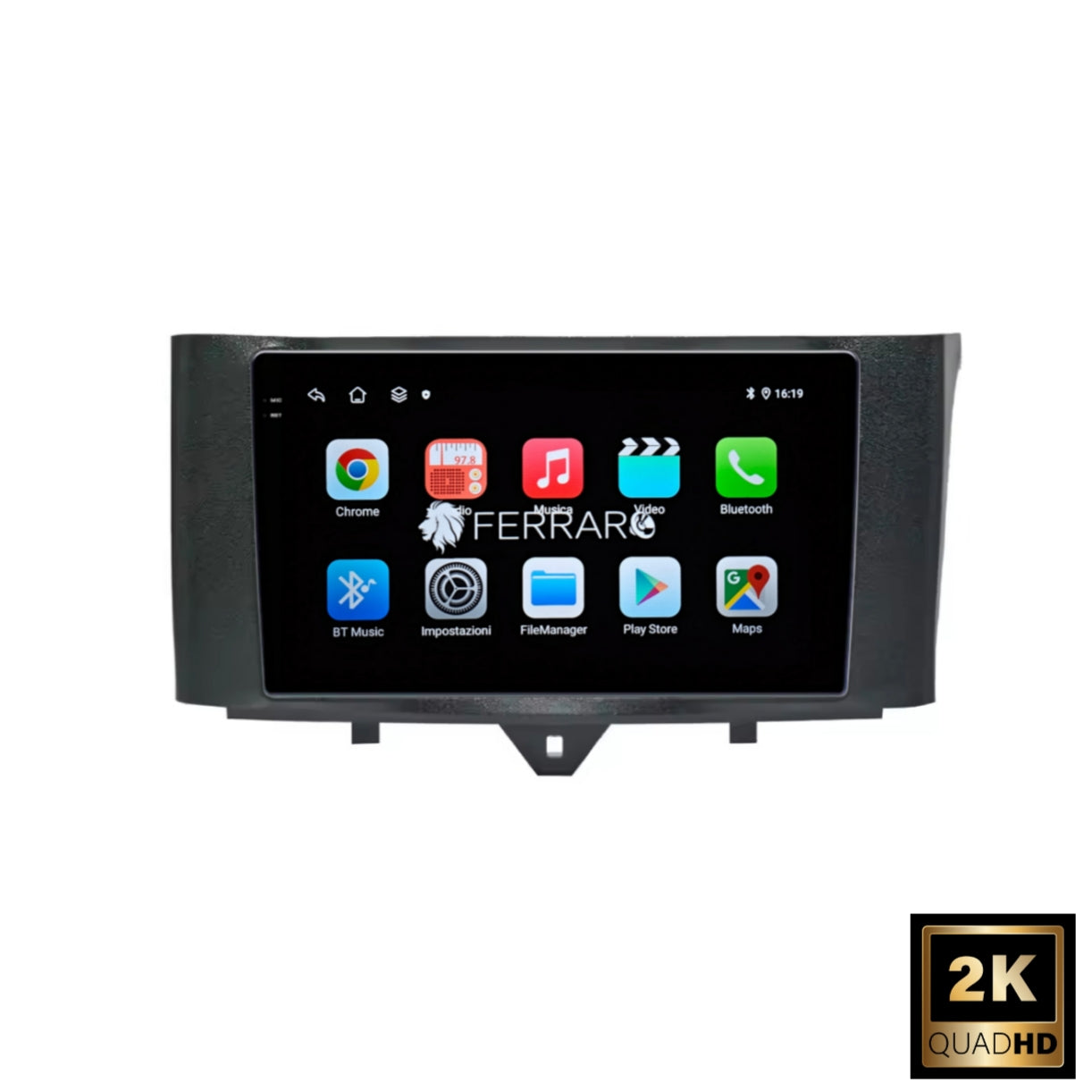 Autoradio per Smart 451 9" 2K (2002-2015) Android, Bluetooth,  CarPlay, Android Auto, 12/256GB Ram