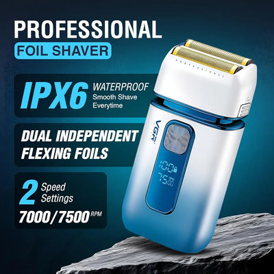 VGR Rullo | Professionale | Rasoio Barba | Pelle | Regola Barba | Ricaricabile | VGR V-362