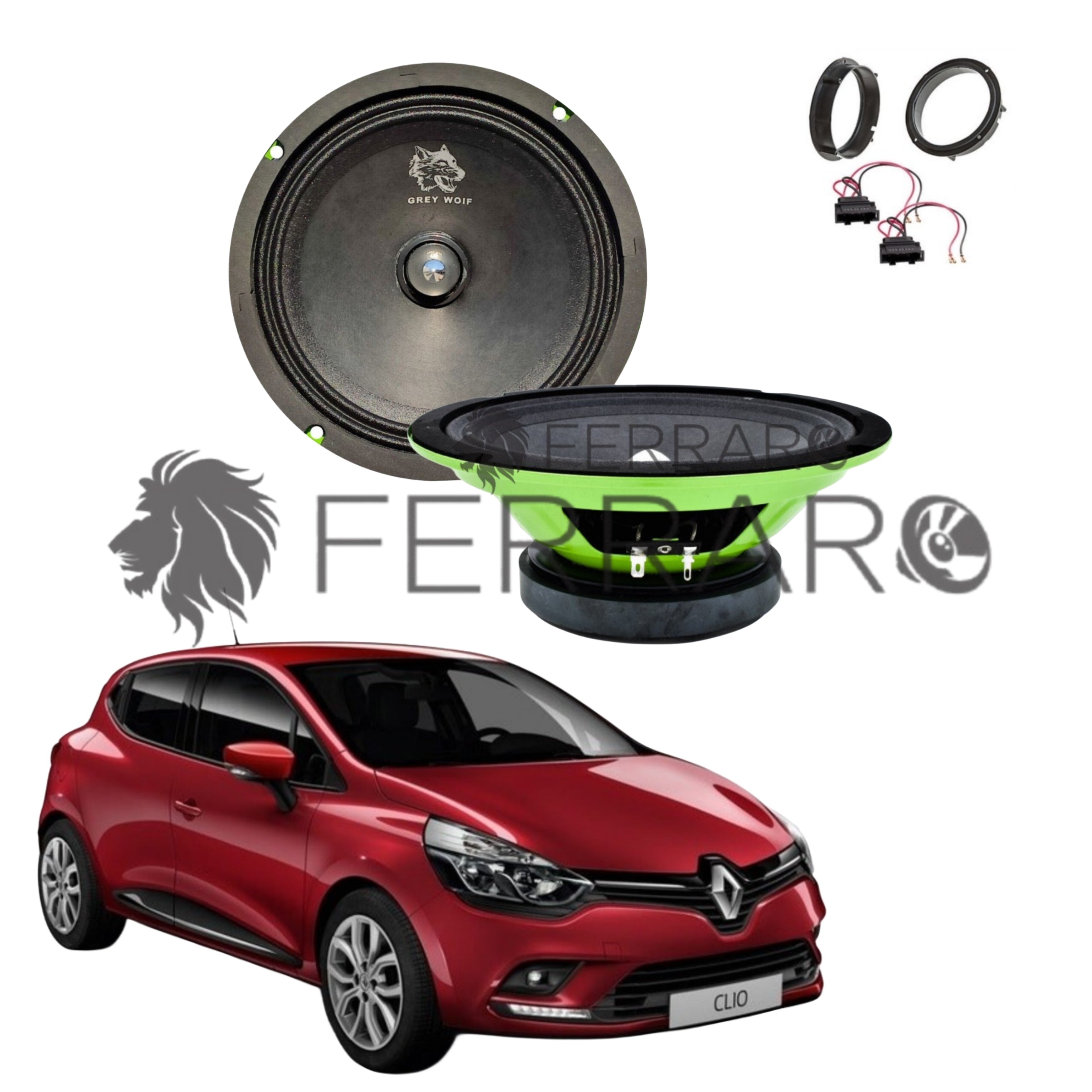 FerraroStore Kit 2 Altoparlanti | PV165.3 | Ant o Post | Renault Clio V | 5ª Serie (Dal 2019>)