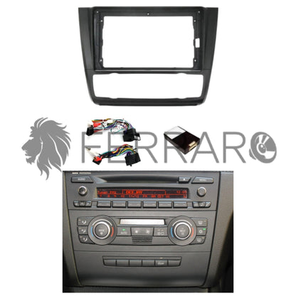 Kit Montaggio Autoradio 9"Pollici BMW Serie 1, E87 / E88 / E81 / E82 (2004-2011) Mascherina, Cablaggio Autoradio Android