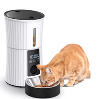 Sunny Pet Feed Color, Automatic,  BIANCO, Distributore Automatico di Cibo 4L a singola ciotola, Acciaio-Inox.