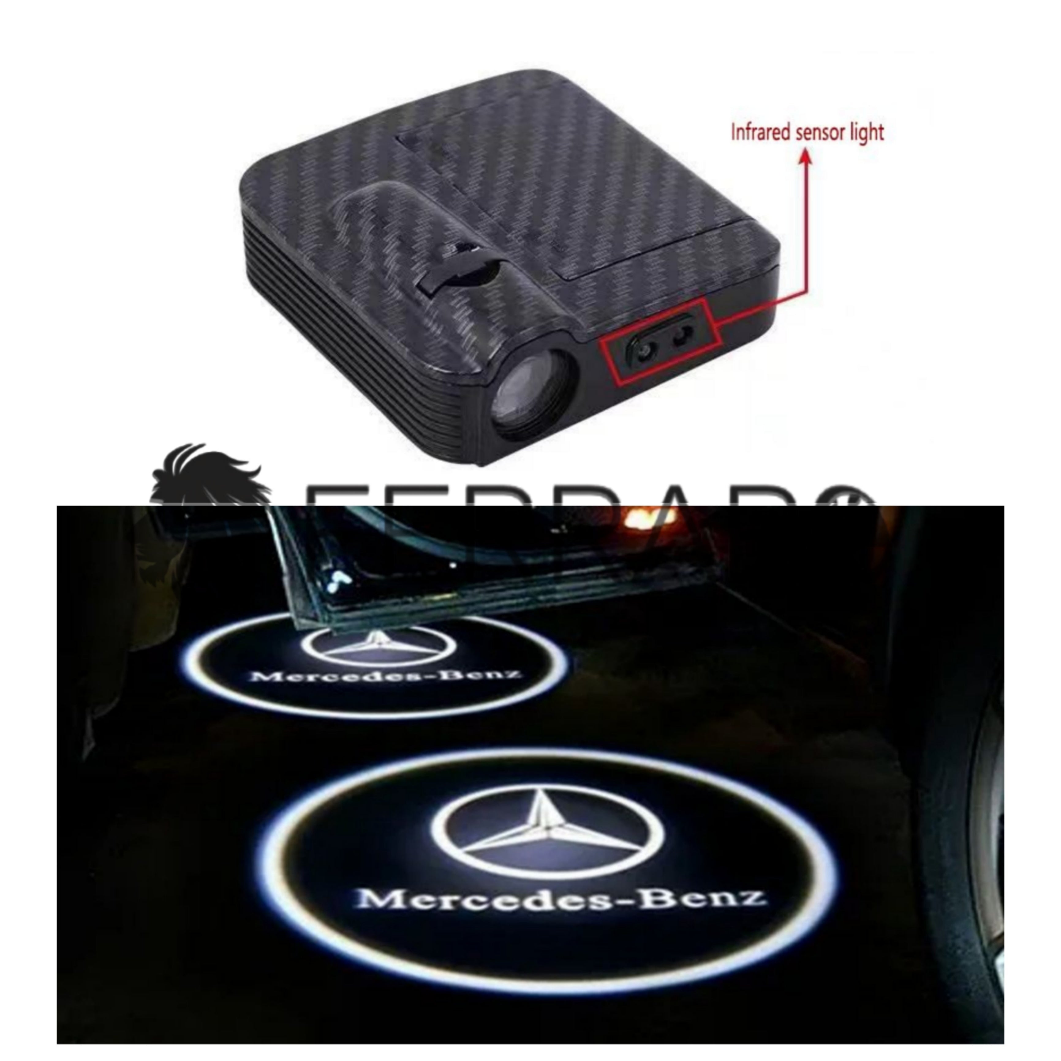 Luce Cortesia Mercedes | Universale | Adesivo | Batteria (NO INCL.)