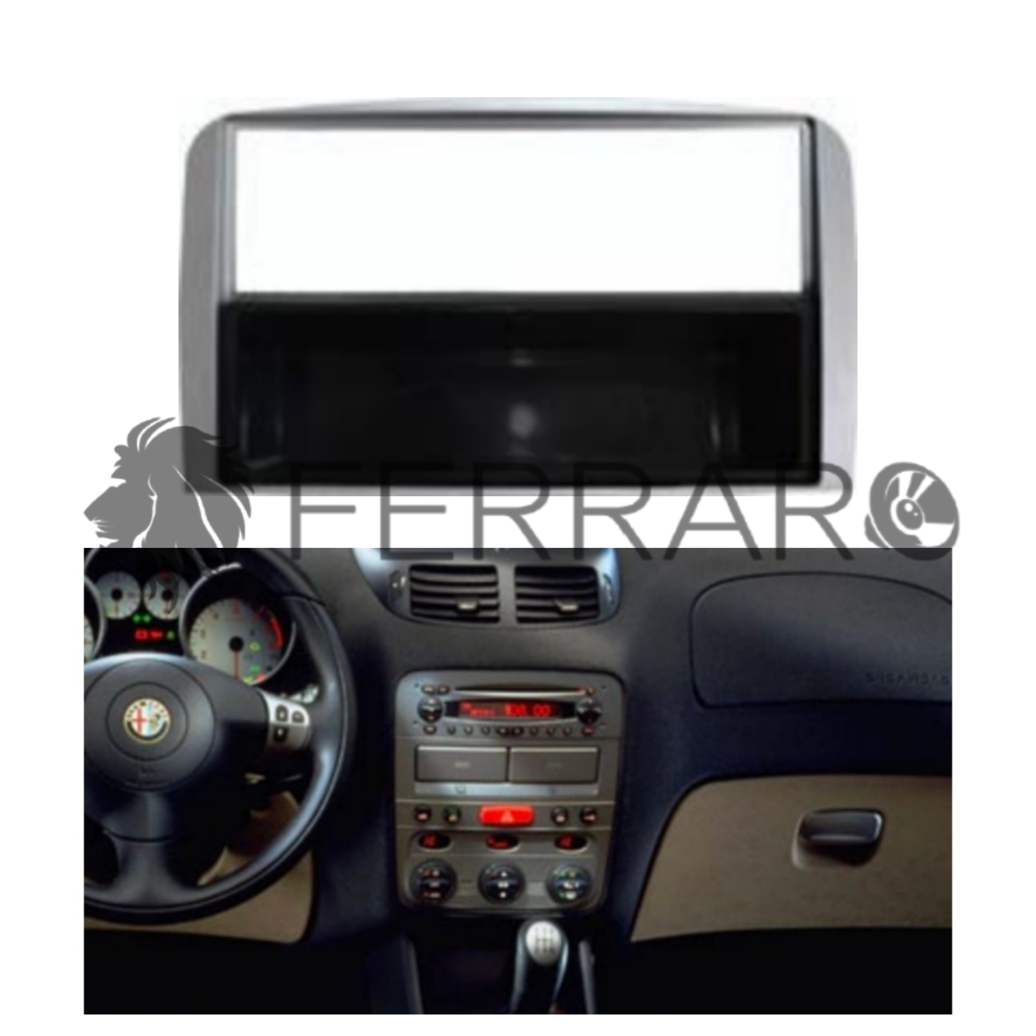 Car Radio Panel, 1 Iso with Drawer, Alfa Romeo - Alfa 147 Q2