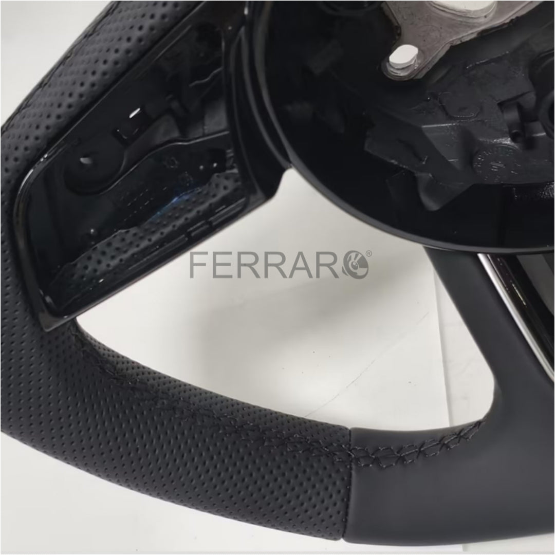(PRENOTA) Volante per Audi, Pelle, Cucitura Nera, S