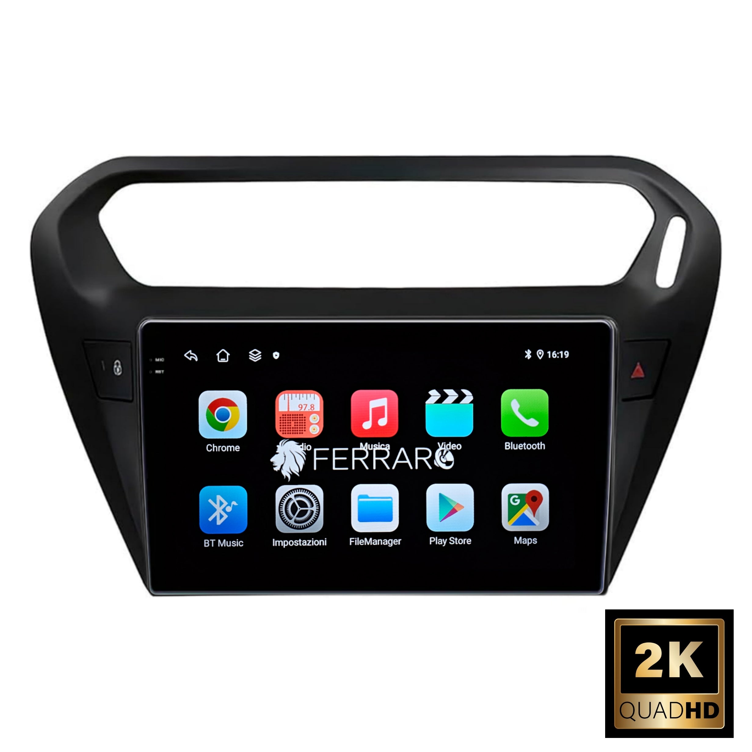 Autoradio per Peugeot 301 | Citroen C-elysee 9" 2K | 2014-2018 | Android | Bluetooth | CarPlay | Android Auto | 12/256GB Ram