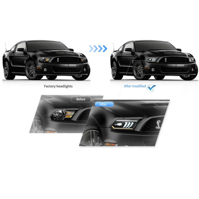 Fanali Anteriore Completo per Ford Mustang 5ª Serie (2005-2009) a LED