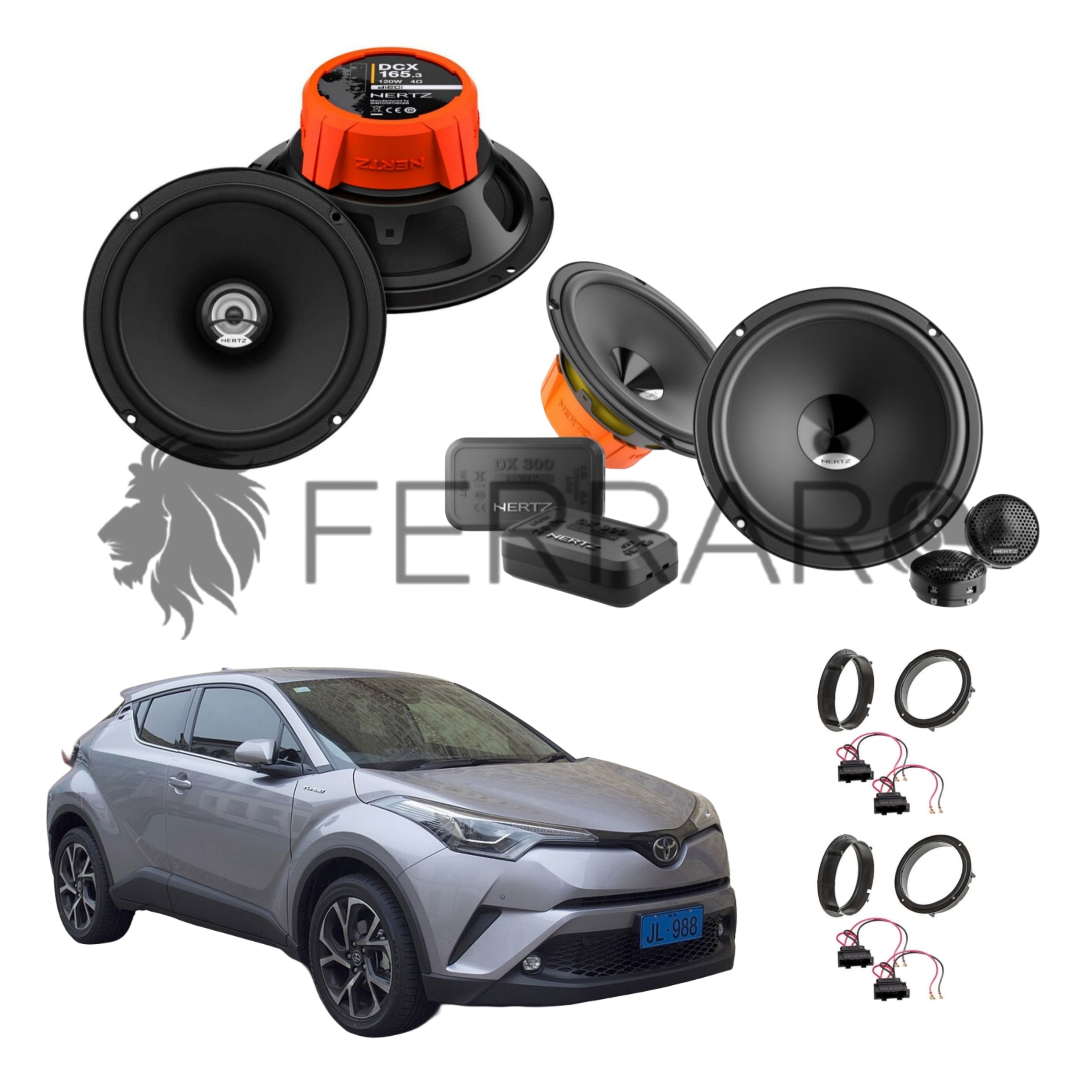 Hertz Kit 6 Casse | DSK 165.3 | DCX 165.3 |  Ant/Post | Toyota C-HR (Dal 2016>)
