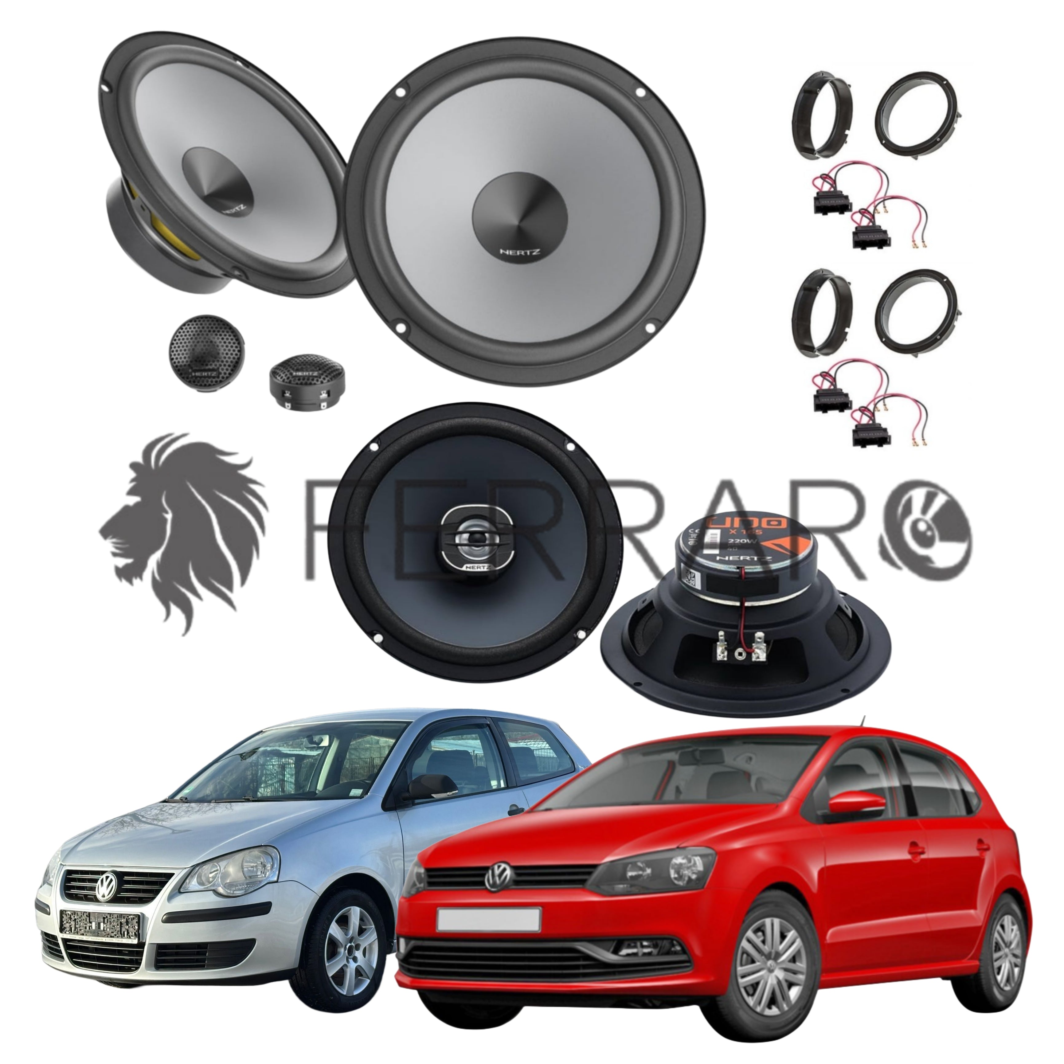 Hertz Kit 6 Casse | K 165 | X 165 | Ant/Post | VW Polo 9N/6R/6C (2001-2024)