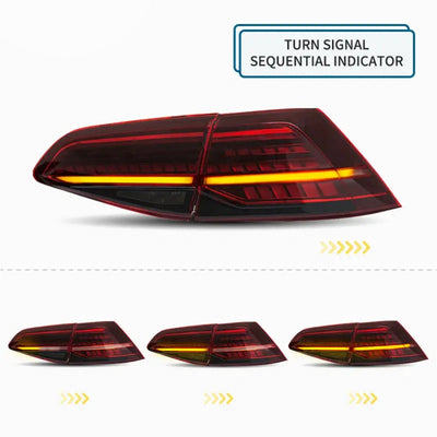 Fanali Posteriore Completo per Volkswagen Golf VII, MK7 (2012-2021) a LED