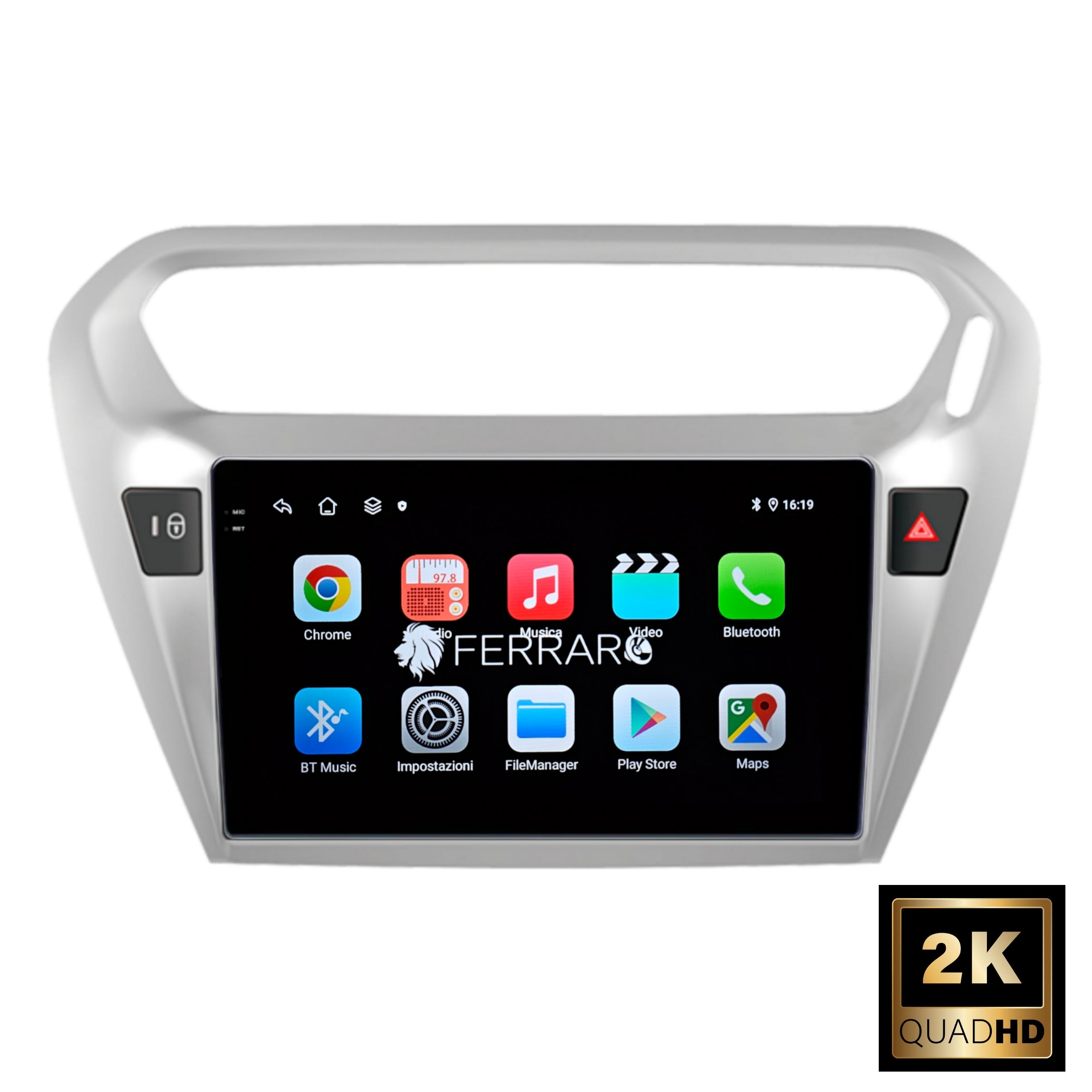 Autoradio per Peugeot 301 | Citroen C-elysee 9" 2K | 2014-2018 | Android | Bluetooth | CarPlay | Android Auto | 12/256GB Ram