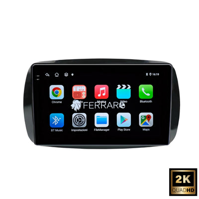 Autoradio per Smart 453 9" 2K | 2014-2020 | Android | Bluetooth | CarPlay | Android Auto | 12/256GB Ram