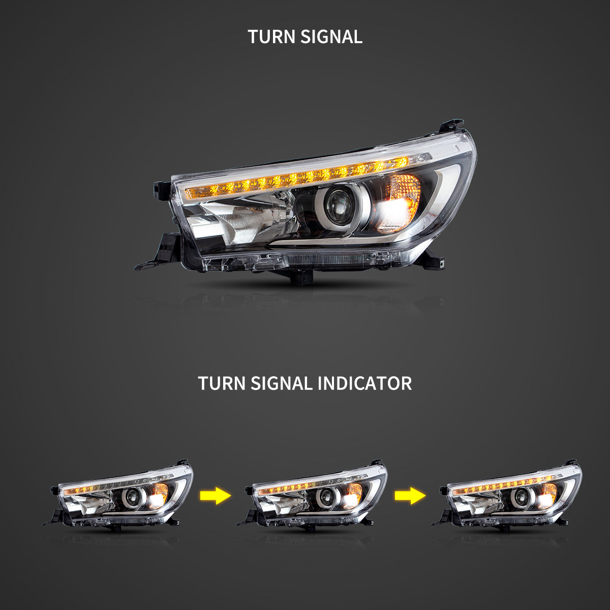 Fanali Anteriore Completo per Toyota Hilux SR5 (2015-2020) a LED