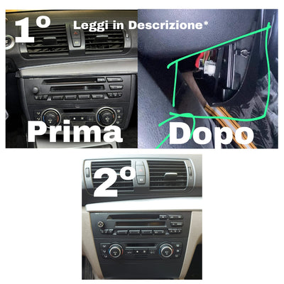 Kit Montaggio Autoradio 9"Pollici BMW Serie 1, E87 / E88 / E81 / E82 (2004-2011) Mascherina, Cablaggio Autoradio Android