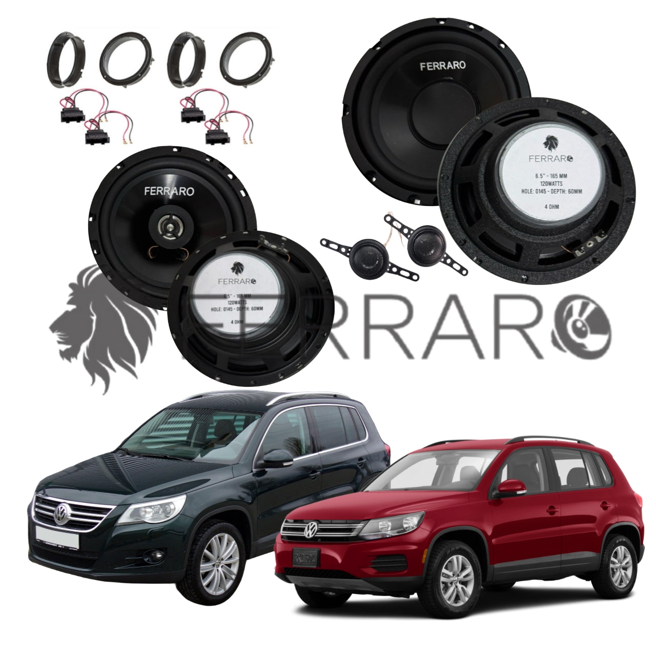 FerraroStore Kit 6 Altoparlanti | ASK-165.2 | ASC-652PC | Ant/Post | VW Tiguan