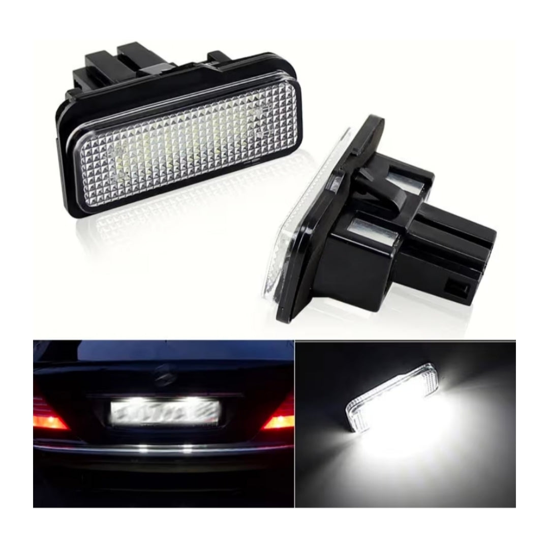 Set Luci Targa a Led per Mercedes-Benz Classe E, C, CLS W211, W219, W203 (Compatibilità in Descrizione), Plug and Play