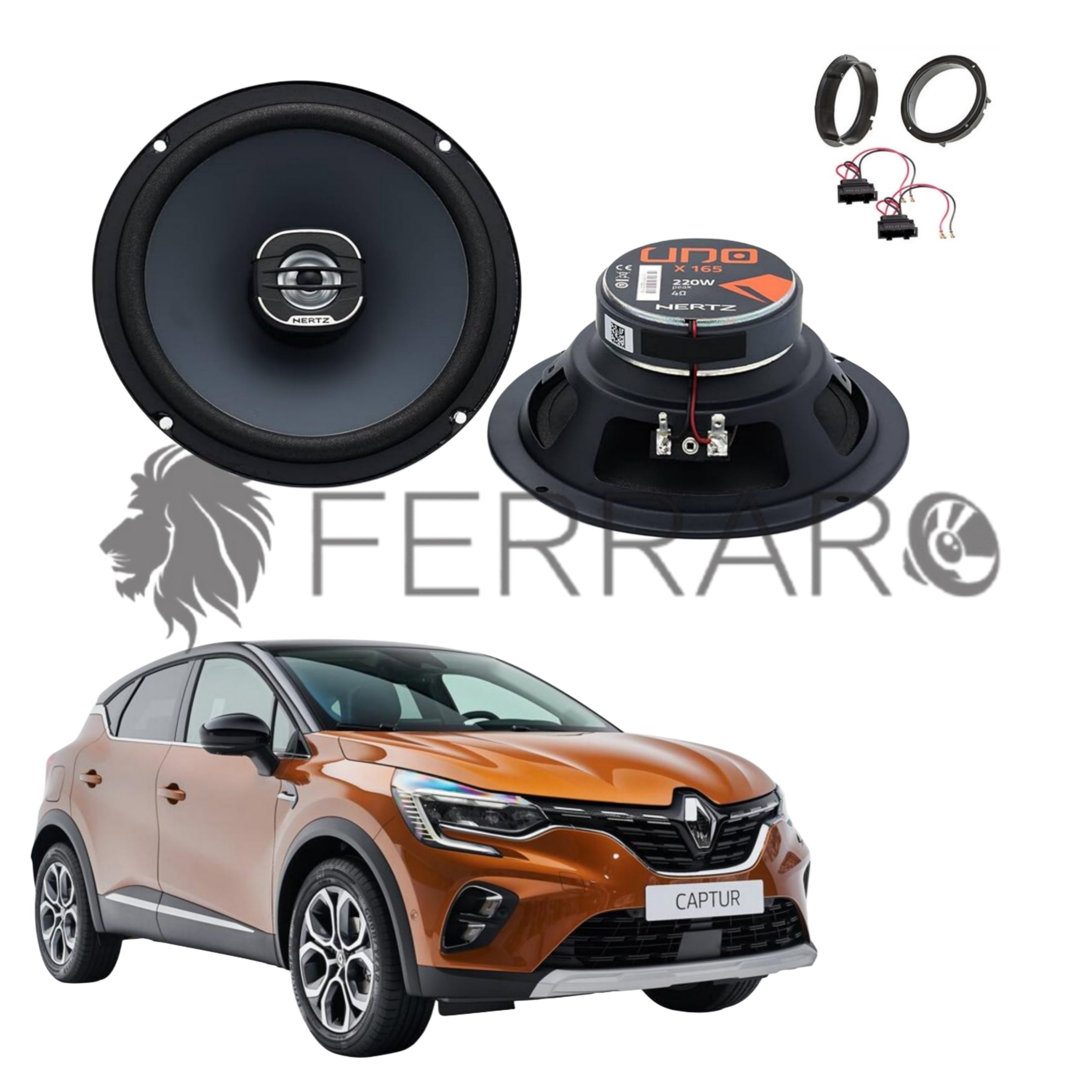 Hertz Kit 2 Casse | X 165 | Ant o Post | Renault Captur II Serie (Dal 2020>)