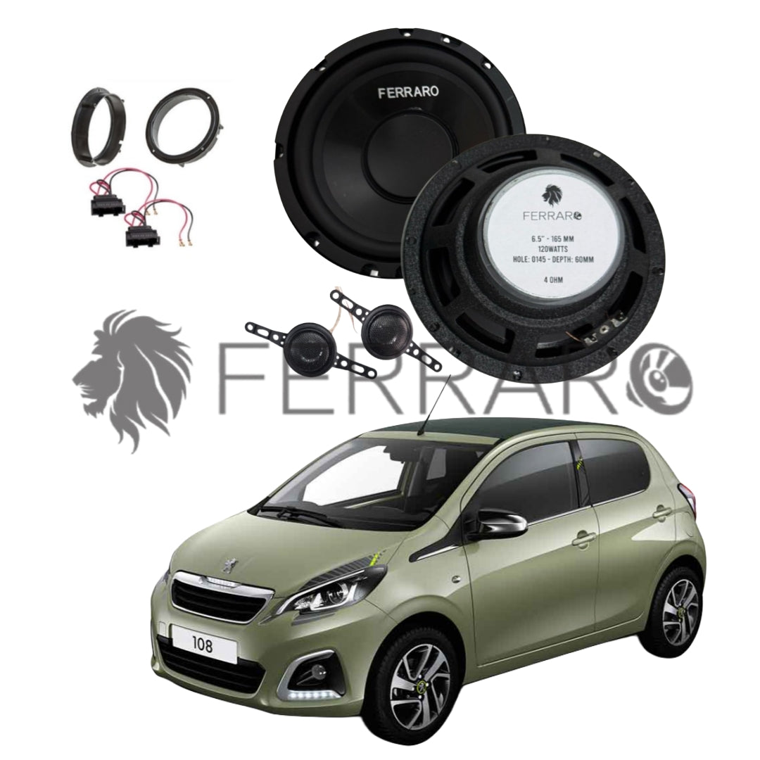 FerraroStore Kit 2 Altoparlanti | ASK-165.2 | Anteriori | Peugeot 108 dal 2014>