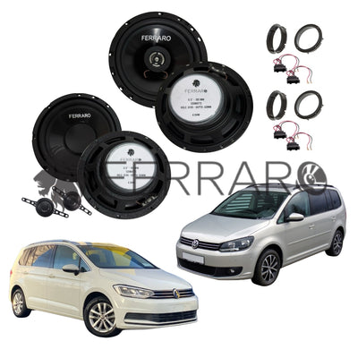 FerraroStore Kit 6 Altoparlanti | ASK-165.2 | ASC-652PC | Ant/Post | VW Touran 1ª e 2ª Serie (2003-2024)