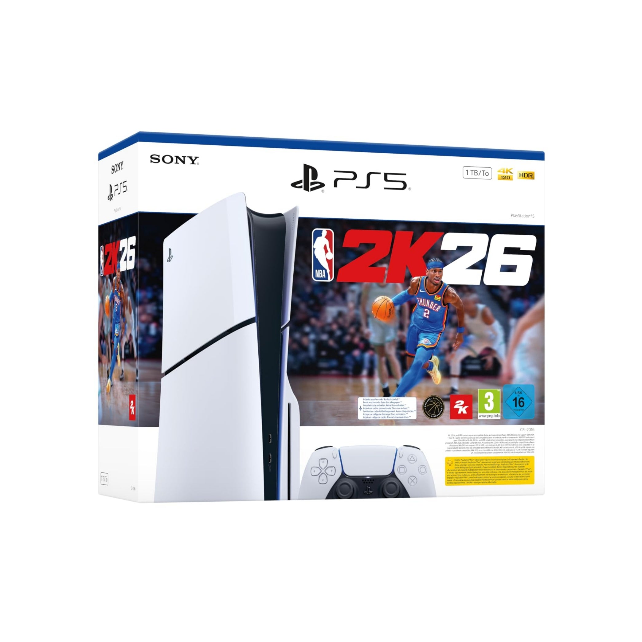 PS5 Console 1TB Ed. White Slim Disk + NBA ITA