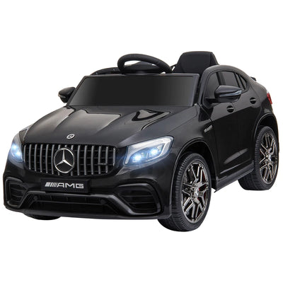 HOMCOM Macchina Elettrica per Bambini 3-5 Anni Mercedes con Cintura di Sicurezza e Telecomando, Nero