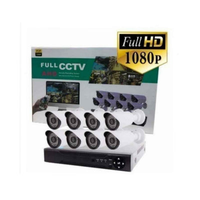 Kit Videosorveglianza 8x Telecamere con Filo, AHD, 24 led, 2 MPX, DVR, h.264 CCTV, Mouse