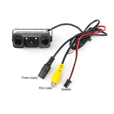 Telecamera Retromarcia con Sensori, 170°, Retromarcia, Retrocamera, Visione Notte, Sensori