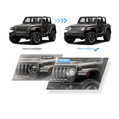 Fanali Anteriore Completo per Jeep Wrangler JL 4ª Serie (2017-2025) a LED
