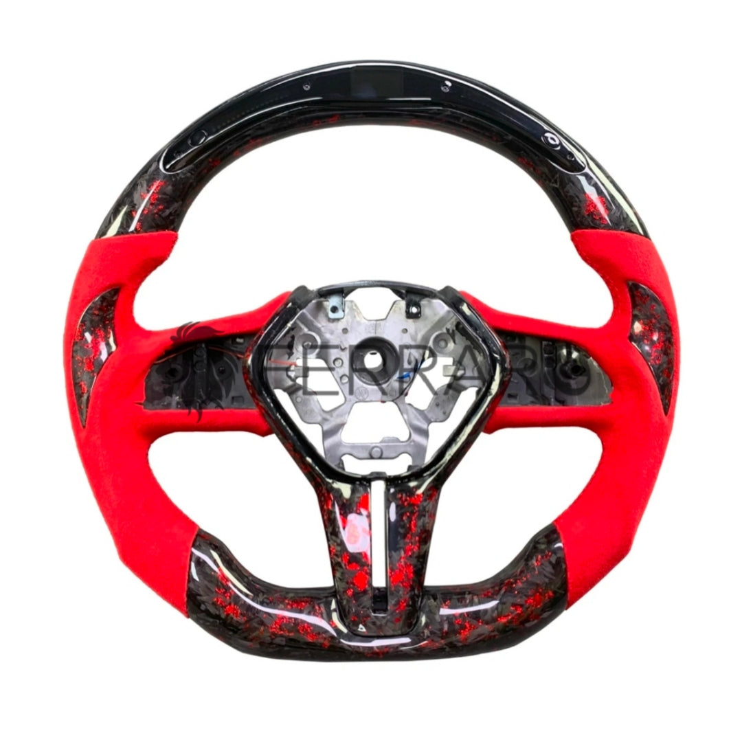 Volante Sportivo per Infiniti Q50L, QX50, QX60, QX55, Q50, Q60, Carbonio, Customizzato in Pelle