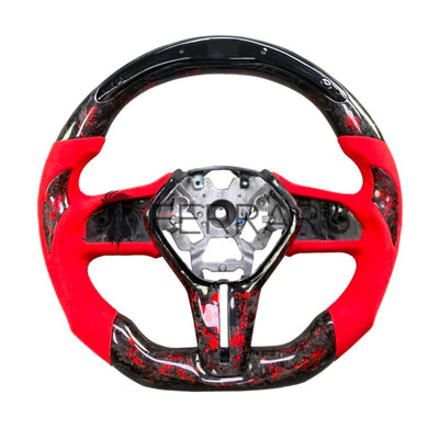 Volante Sportivo per Infiniti Q50L, QX50, QX60, QX55, Q50, Q60, Carbonio, Customizzato in Pelle