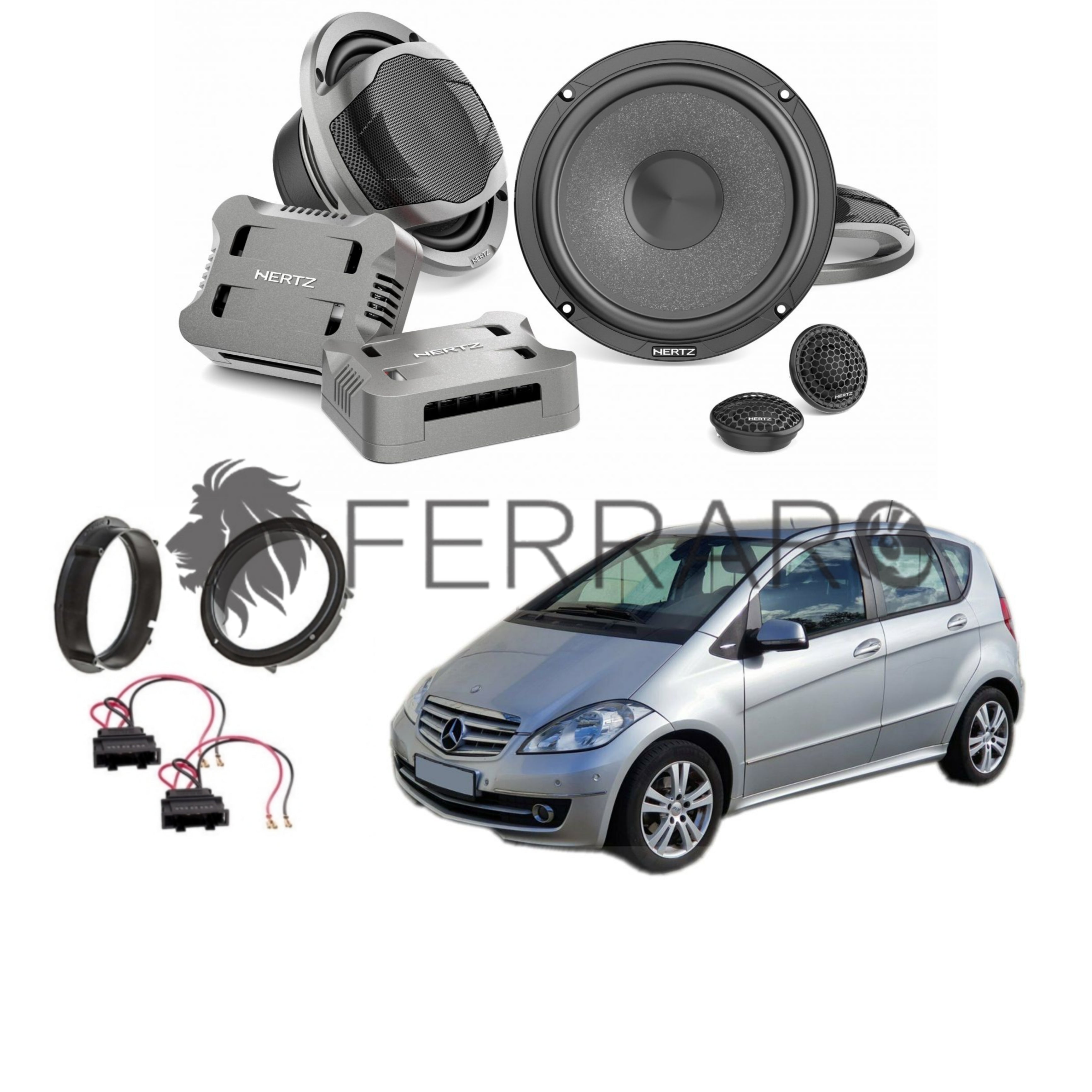 Hertz Kit 4 Casse | CK 165 | Anteriori |  Mercedes Classe A/B W169/W245