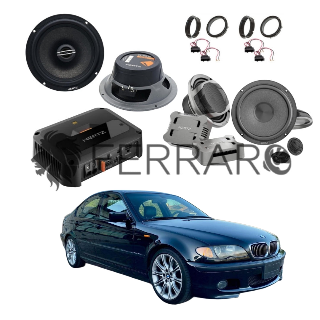 Hertz Sound Amplificatore CP 4.800 4 Canali 4x190w, CK 165, CX 165, Set Cavi, per Serie 3 E46 dal (2002-2006)