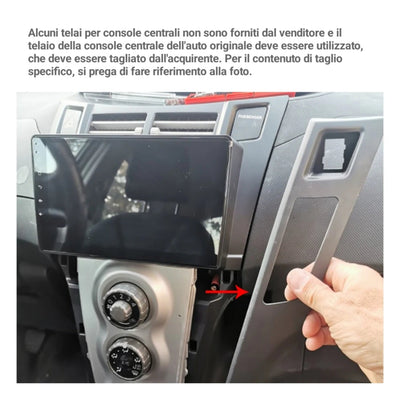 Kit Montaggio Autoradio 9"Pollici Toyota Yaris XP90 (2005-2011), Mascherina, Cablaggio per Autoradio Android