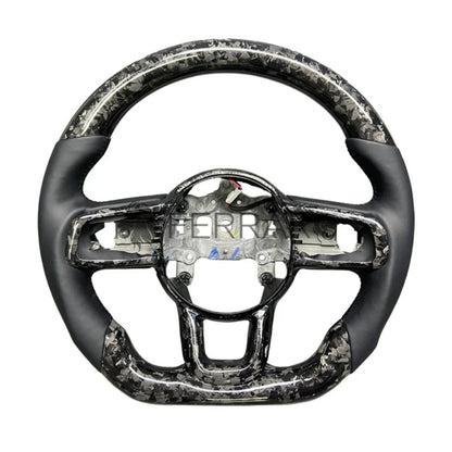 Volante Sportivo per Jeep Wrangler JL, Carbonio, Customizzato in Pelle