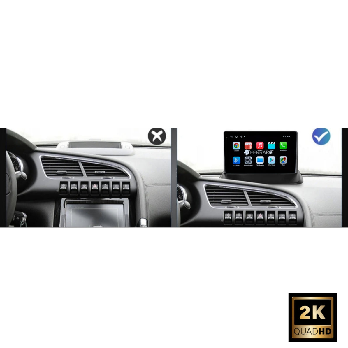 Autoradio per Peugeot 3008 | 5008 9" 2K | 2009-2015 | Android | Bluetooth | CarPlay | Android Auto | 12/256GB Ram