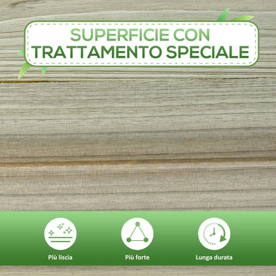 Outsunny Fioriera Rialzata in Legno con Gambe e Ripiano Inferiore per Giardino e Balcone 91x51x76cm