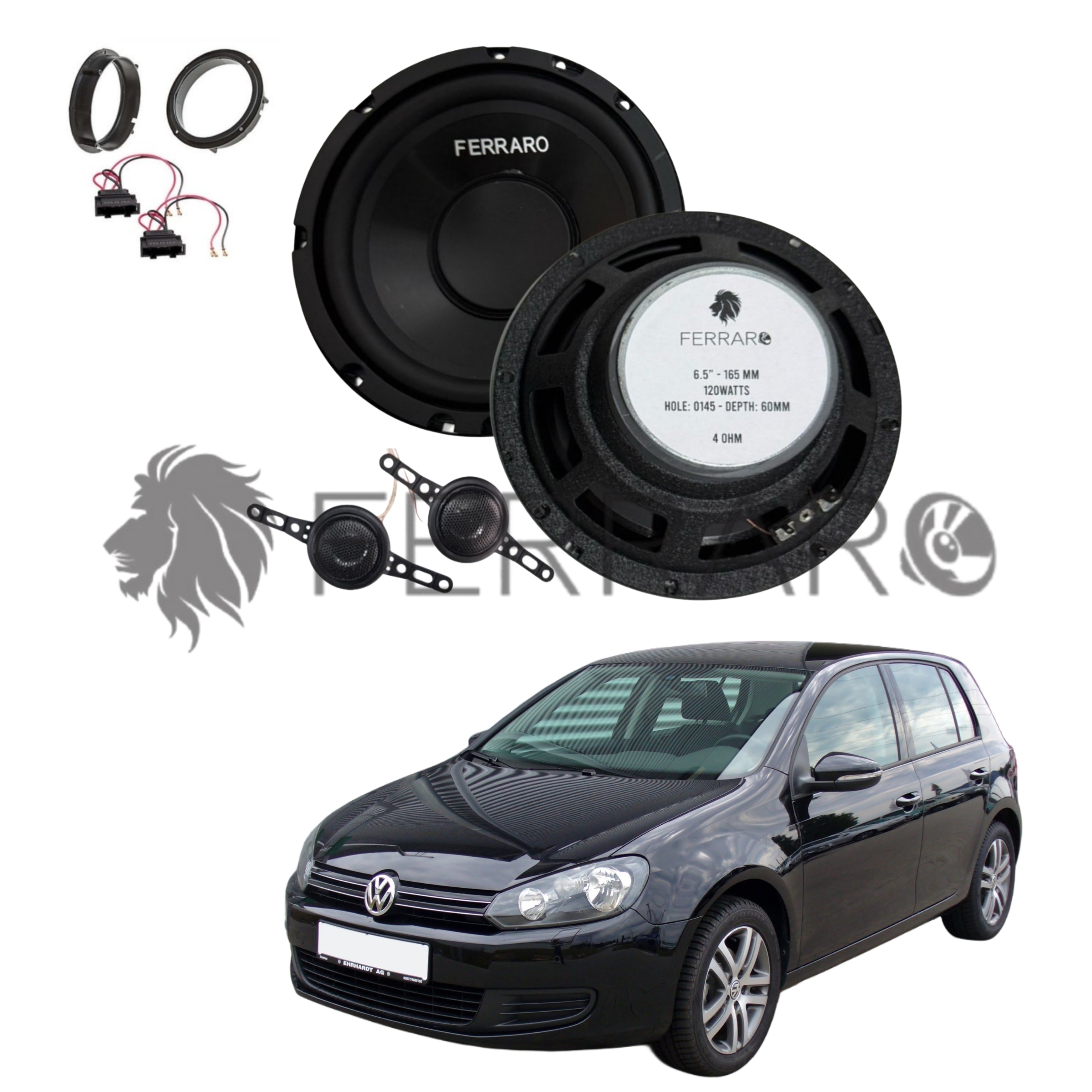 FerraroStore Kit 2 Altoparlanti | ASK-165.2 | Ant o Post | VW Golf 6ª Serie dal 2008>