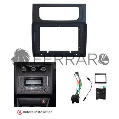 Kit Montaggio Autoradio 9"Pollici Volkswagen Touran (2011-2015) Mascherina, Cablaggio Autoradio Android
