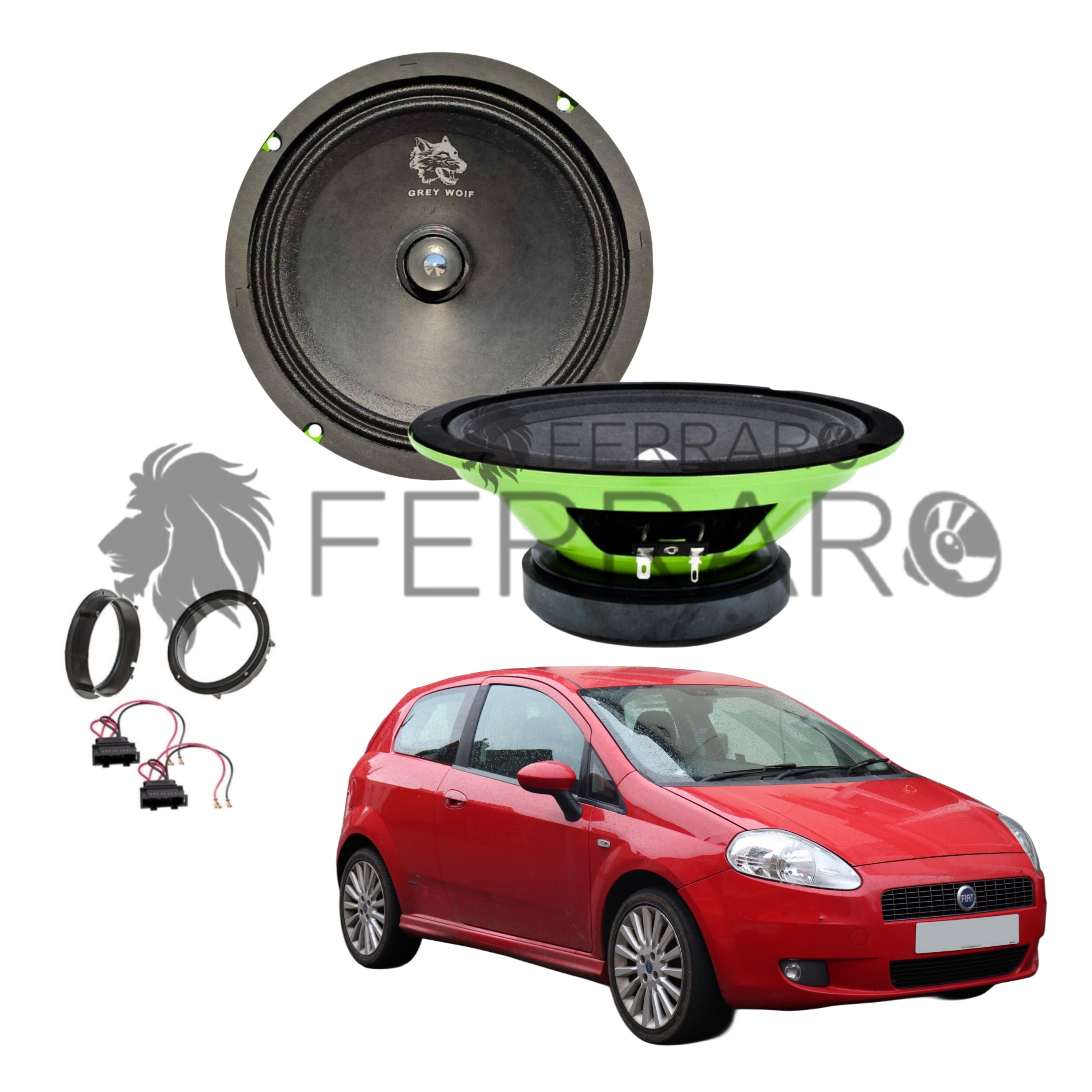 FerraroStore Kit 2 Altoparlanti | PV165.3 | Ant o Post | Fiat Grande Punto