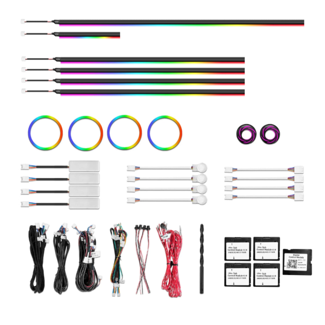 Ambient Light per BMW Serie 1 F20, F21, M140i, M135i, 116i, 118i, 120i, 125i, 64 Colori RGB