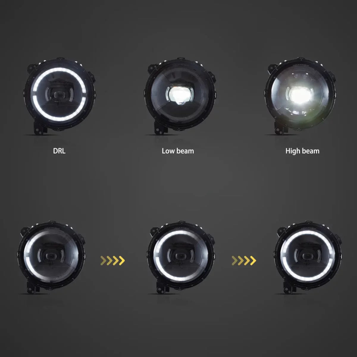 Fanali Anteriore Completo per Jeep Wrangler JL 4ª Serie (2017-2025) a LED