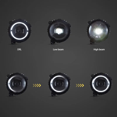 Fanali Anteriore Completo per Jeep Wrangler JL 4ª Serie (2017-2025) a LED