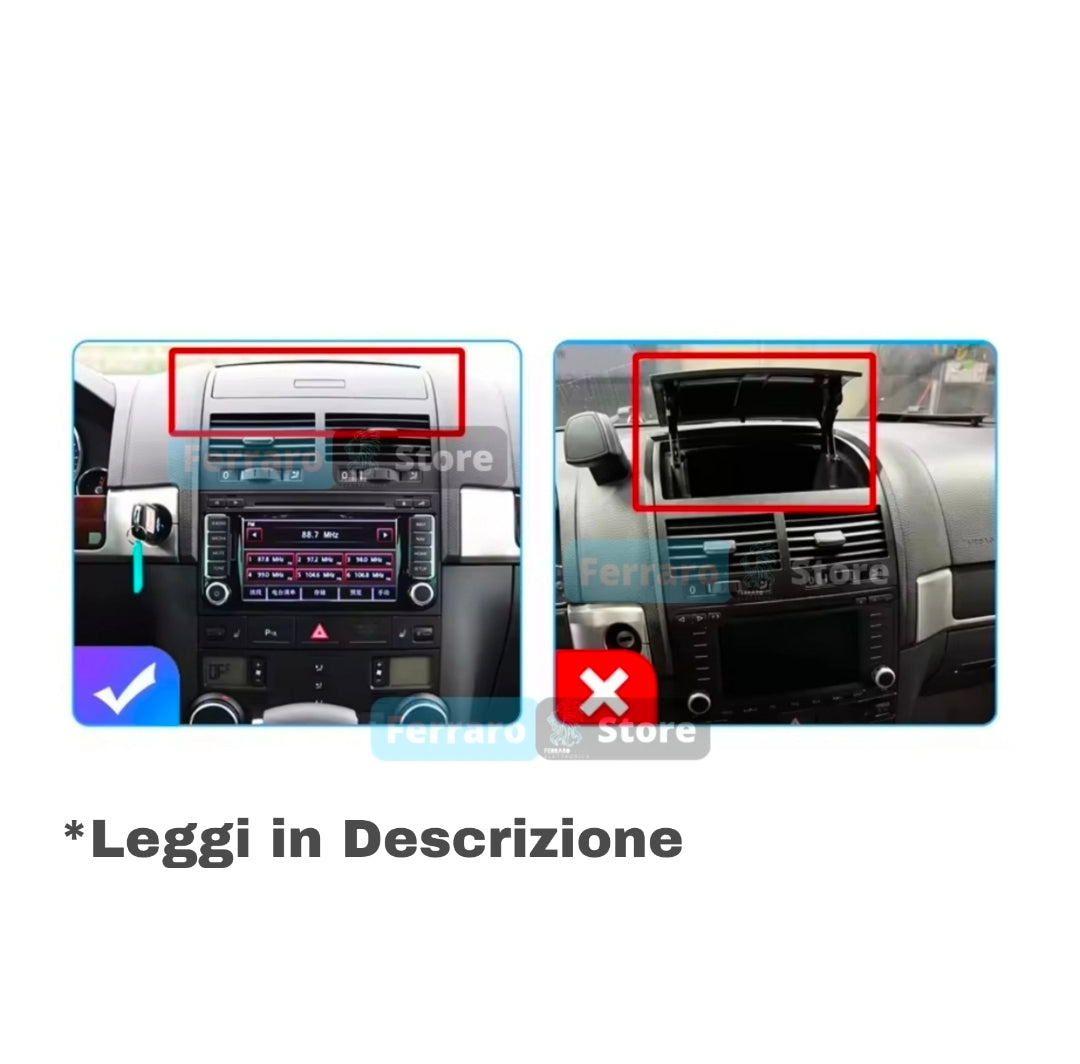 Kit Montaggio Autoradio 9"Pollici Volkswagen Touareg (2002-2010), Mascherina, Cablaggio per Autoradio Android