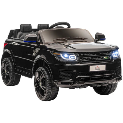 HOMCOM Macchina Elettrica per Bambini 3-6 Anni con Telecomando, Luci LED e Clacson, in PP e Metallo, 110x68x52 cm, Nero