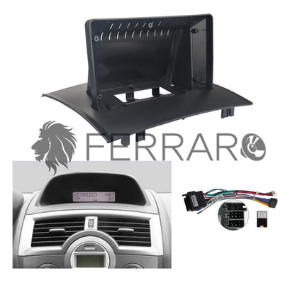 Kit Montaggio Autoradio 9"Pollici Renault Megane 2 (2002-2009) Mascherina, Cablaggio per  Autoradio Android