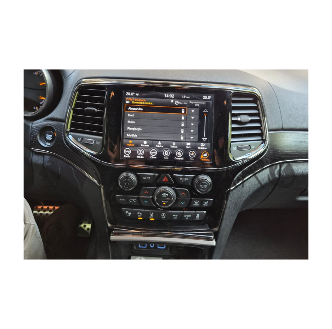 Kit Montaggio Autoradio 9"Pollici Jeep Grand Cherokee (WK2) Restyling (2014-2021) Mascherina, Cablaggio per Autoradio Android
