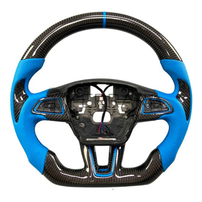 Volante Sportivo per Ford Focus MK2, MK3, Carbonio, Customizzato in Pelle