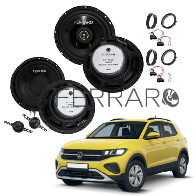 FerraroStore Kit 6 Altoparlanti | ASK-165.2 | ASC-652PC | Ant/Post | VW T-Cross (Dal 2018>)