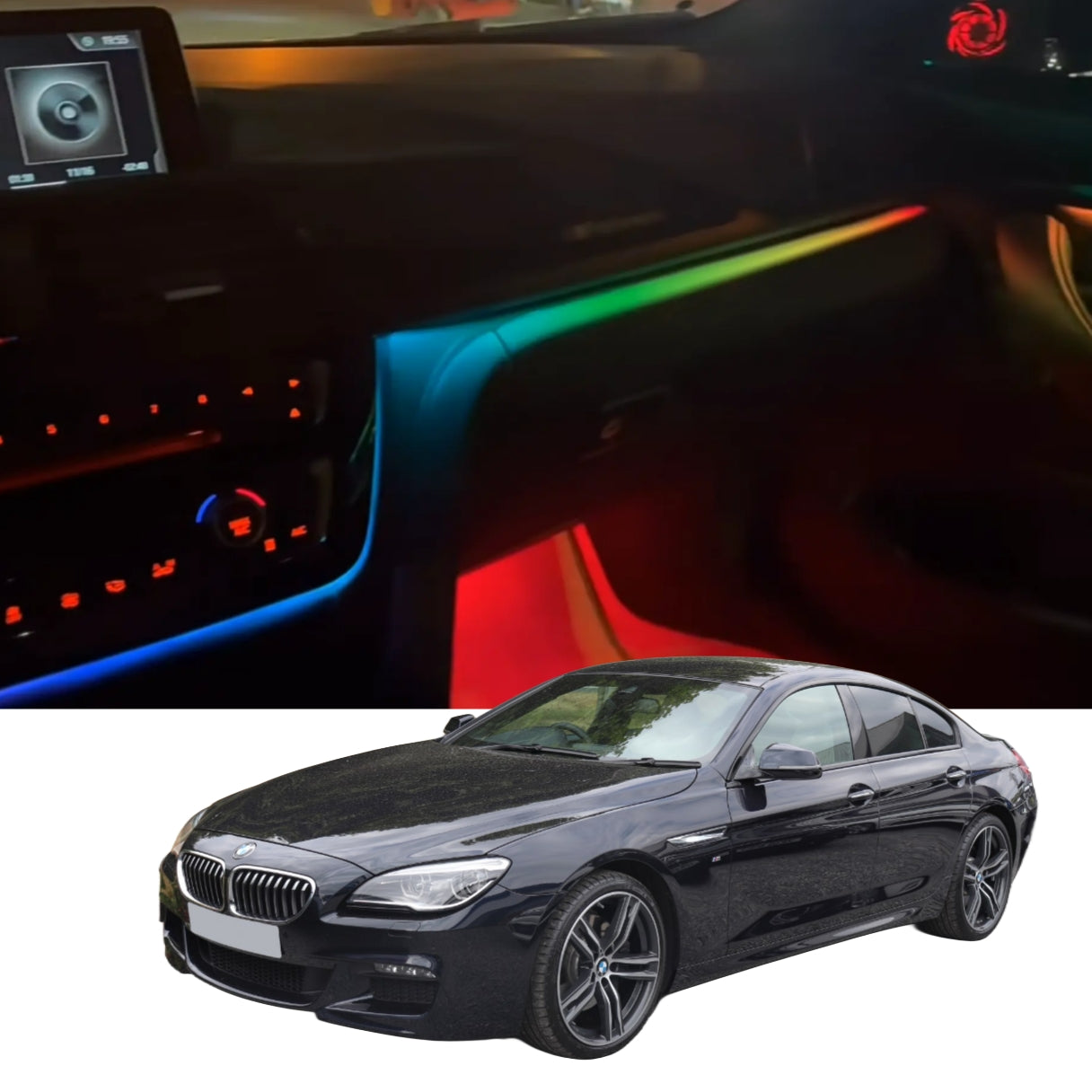 Ambient Light per BMW Serie 6 F06, F12, F13, G32, 256 Colori RGB